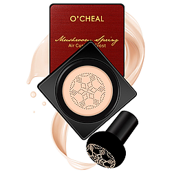 ОПТ 12 шт, Кушон тональний крем Beauty Linasi Red O`CHEAL 02, Натуральний відтінок + спонжик / Кушон для обличчя