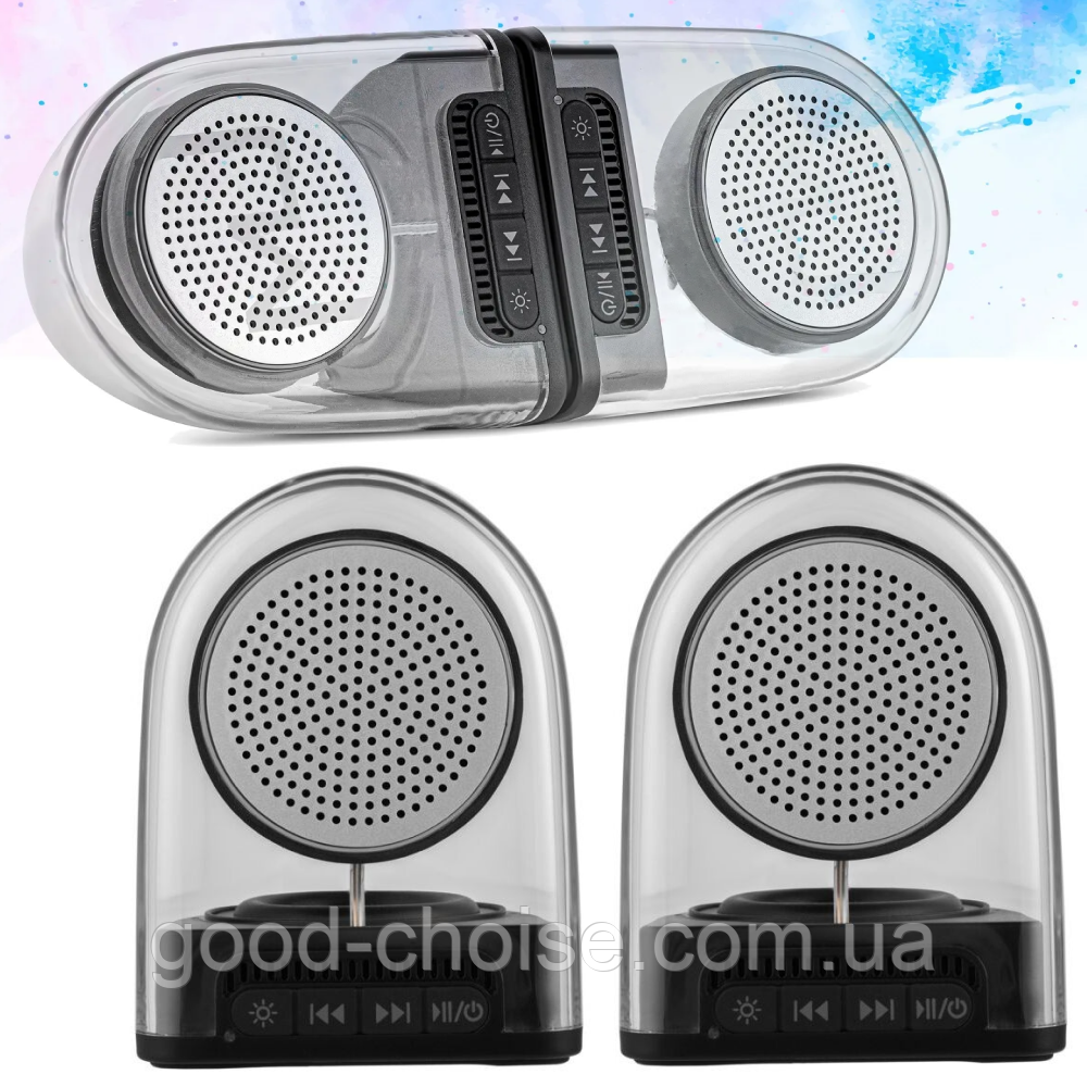 Bluetooth колонка магнітна JEDEL Wave-98 TWS, Прозора / Портативна колонка блютуз / Блютуз колонка
