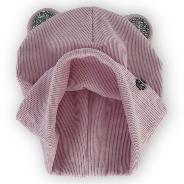 трикотажная шапка для девочки Двойная трикотажная шапка для девочки