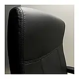 Крісло офісне комп'ютерне Форте чорне для роботи, навчання з посиленим механізмом, шкірзамінник, фото 7