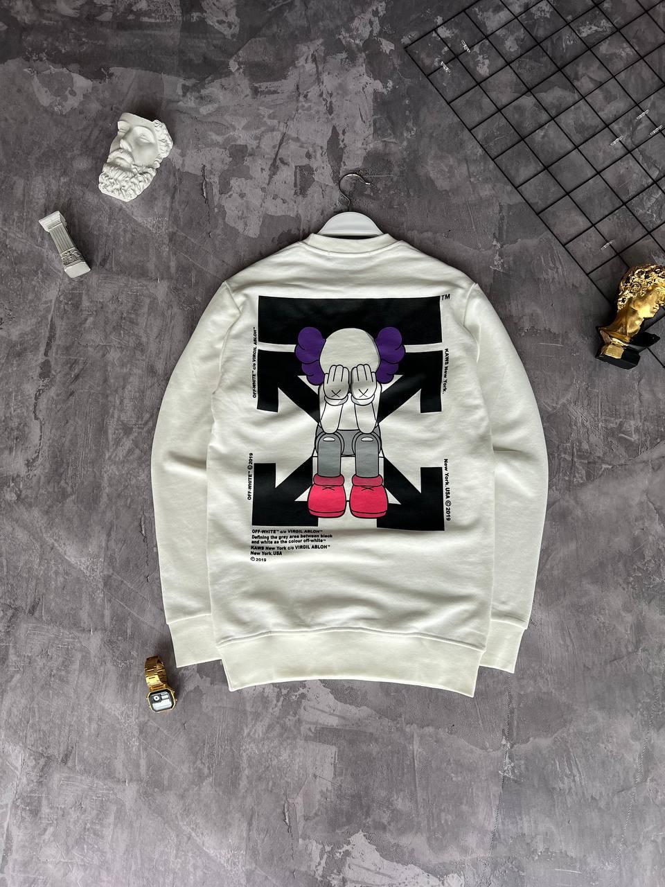 Світшот кофта білий весна-осінь без капюшону Off-White