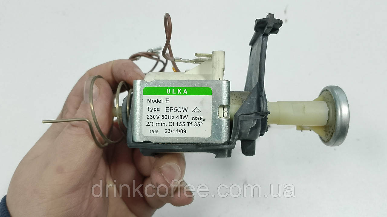 Насос помпа ULKA E EP5GW 48W + регулятор мембрани для кавомашини DeLonghi ECAM 23.450.S_9 б/у