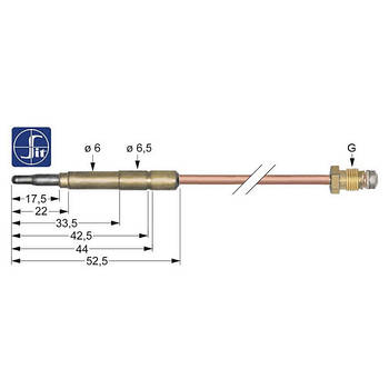 Термоелемент термопара для газового обладнання Mareno, MBM, SIT 107618 M10x1