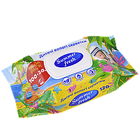 Серветки вологі дитячі Summer Fresh з клапаном (120шт.)