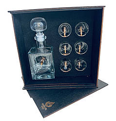 Набір ALL Inclusive (графин + 6 чарок Куля в коробці) Gorillas BBQ GL6