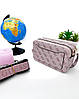 Жіноча сумка Guess Zippy Snapshot LOGO Pink Рожева Екошкіра Крос Боді на 2 відділення широкий ремінь Гесс, фото 7