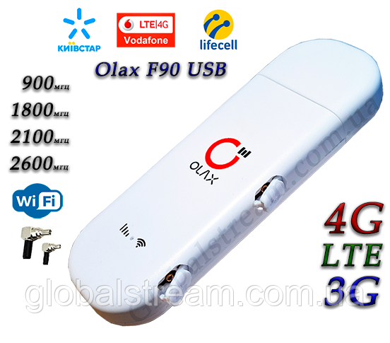 Мобільний модем 4G LTE 3G Wi-Fi роутер Olax F90 USB (KS, VD, Life) MiMo