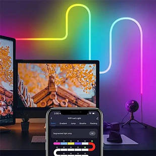 Гнучка неонова стрічка з керуванням від телефону Neon Strip 2м