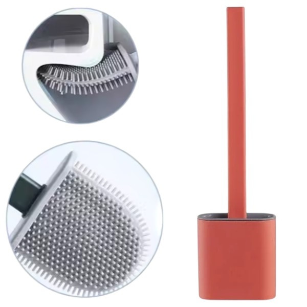 Щітка для унітазу силіконова Liquid Toilet Brush Помаранчева, фото 1