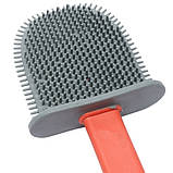 Щітка для унітазу силіконова Liquid Toilet Brush Помаранчева, фото 7