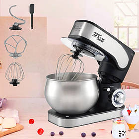 Кухонний тістоміс Zepline ZP-136 3500W багатофункціональний з 3 насадками планетарний міксер для дому