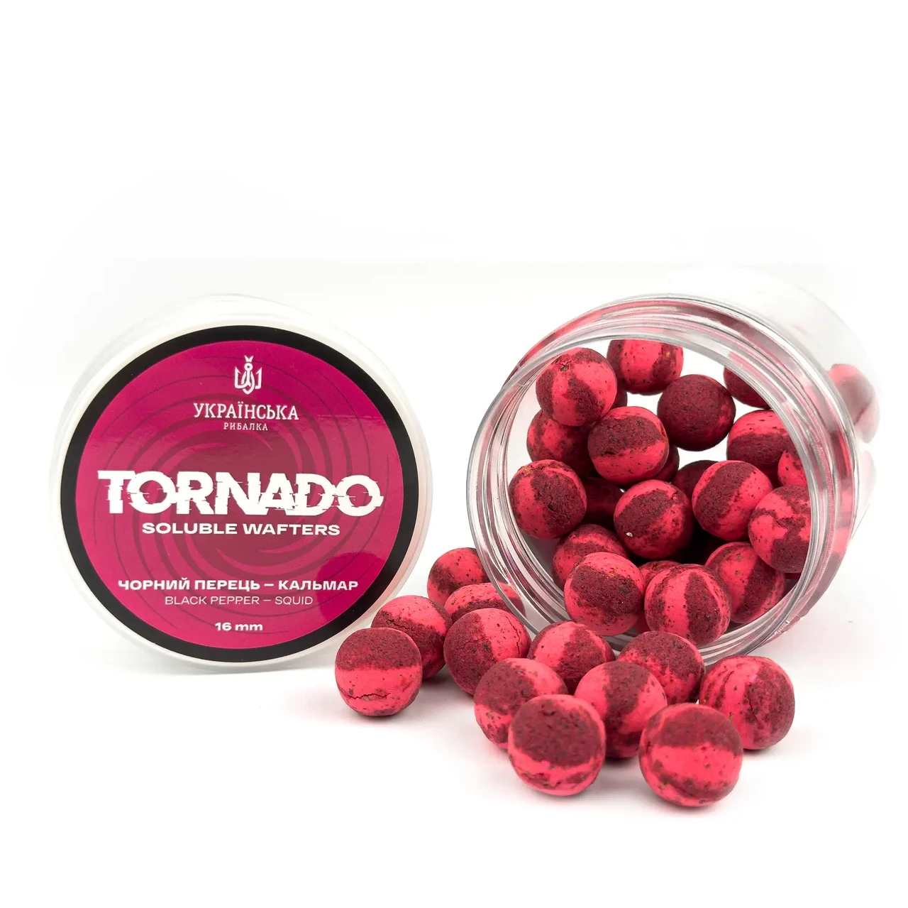Розчинний Wafters Tornado Чорний перець - Кальмар Українська рибалка 16 мм, фото 1