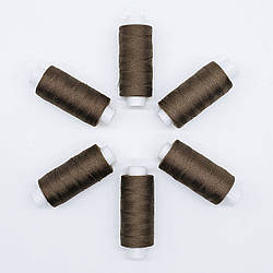 Нитки швейні 40 ЛШ / колір КОРИЧНЕВИЙ (396) / 100% поліефір / замовлення від 1 бобіни