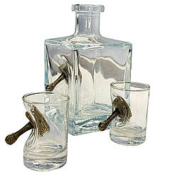 Набір Кум Молот графин і 2 чарки Gorillas BBQ GL8