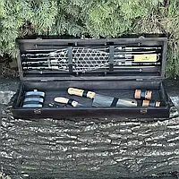 Подарунковий Набір шампурів Майстер BBQ ручної роботи Чорний