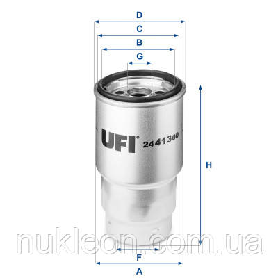 Популярний! Фільтр паливний UFI 24.413.00 - Краща якість тільки на Nukleon.com.ua, фото 1