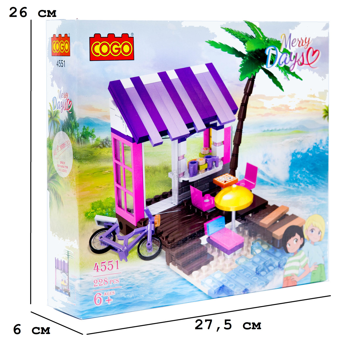 Конструктор Дівчатка (228 елм.) Серфінг / COGO    4551, фото 1