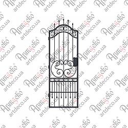 Кована хвіртка 2900х950 (КД-23) КОМПЛЕКТ ЕЛЕМЕНТІВ