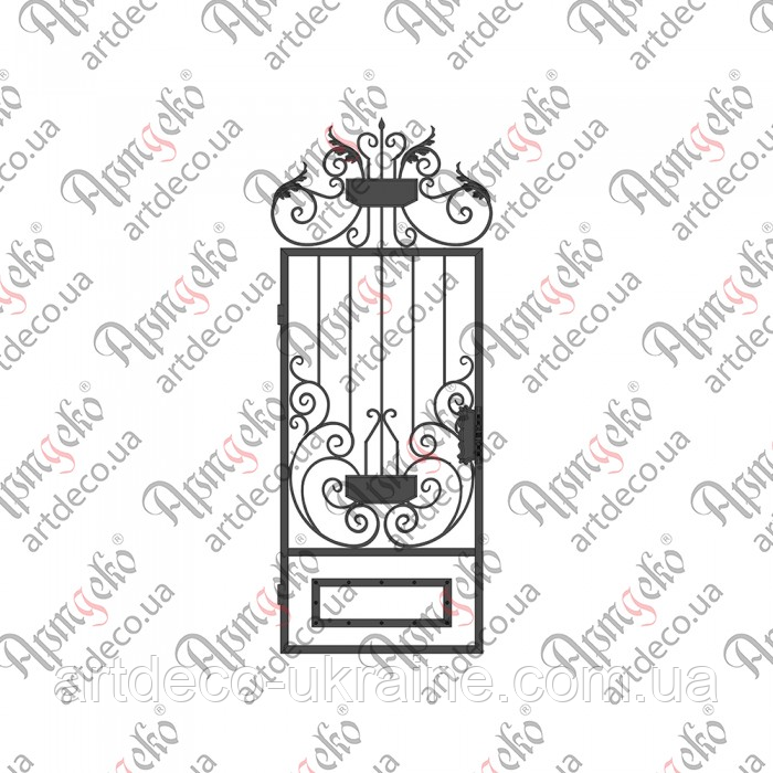 Кована хвіртка 2670х1000.(КД-22) КОМПЛЕКТ ЕЛЕМЕНТІВ, фото 1