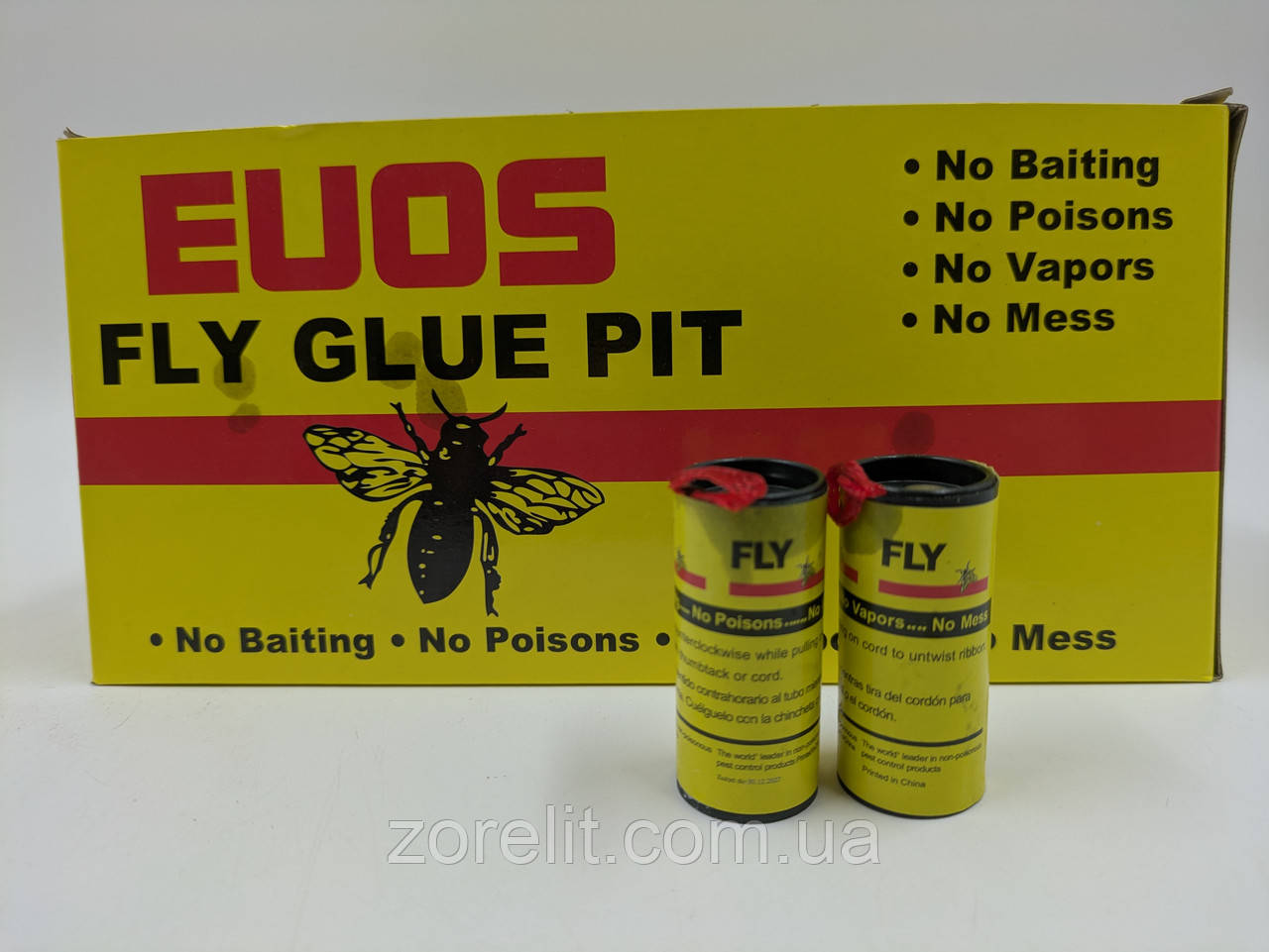 Липка стрічка від мух Euos fly glue pit 100 шт/уп ціна за 1шт.