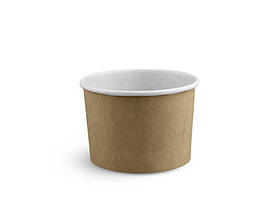 Супник 240 мл паперовий круглий крафт-білий d91, 25 шт/уп, 750 шт/ящ.