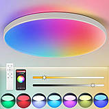 Стельовий світлодіодний світильник Sehon RGB управління через додаток + пульт ДУ 30см 24W White (3_06065), фото 2