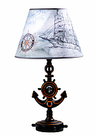 Настольная лампа классическая с абажуром из ткани для спальни прикроватная с тканевым абажуром для прикроватной тумбы Sirius 18194