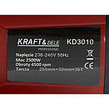 Пила торцювальна 2500 Вт Kraft&Dele KD3010, фото 6
