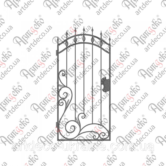 Кована хвіртка.2140х1000 (КД-27) КОМПЛЕКТ ЕЛЕМЕНТІВ, фото 1