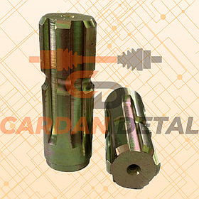 Шліцевий вал 6 шліців з ПРОТОЧКОЮ ( 10 см )