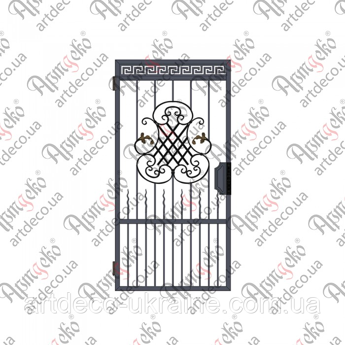 Кована хвіртка 2000х1000 (КД-38) КОМПЛЕКТ ЕЛЕМЕНТІВ, фото 1