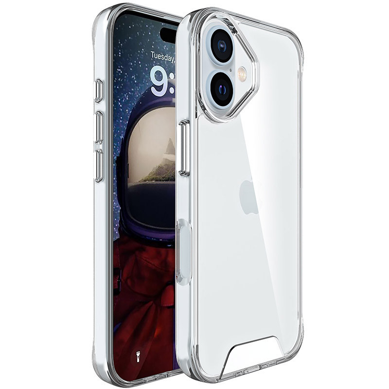 Прозорий чохол Space Case для Apple iPhone 16 (6.1") | TPU+PC з посиленими бортами Прозорий