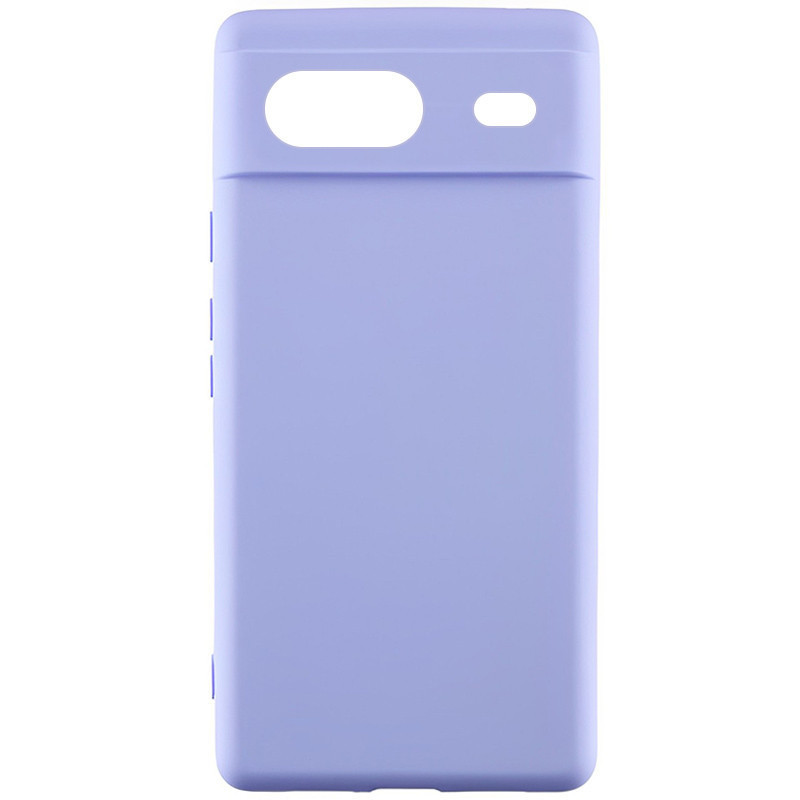 Чохол Silicone Cover Lakshmi Full Camera (AAA) для Google Pixel 8a | Мікрофібра Бузковий / Dasheen, фото 1