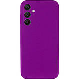 Чохол Silicone Cover Lakshmi Full Camera (AA) для Samsung Galaxy A35 | Мікрофібра Фіолетовий / Purple, фото 2