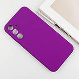 Чохол Silicone Cover Lakshmi Full Camera (AA) для Samsung Galaxy A35 | Мікрофібра Фіолетовий / Purple, фото 3