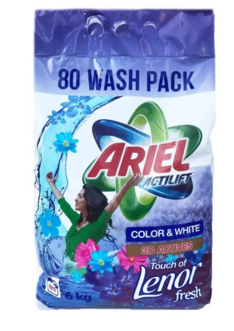 Пральний порошок Ariel Actilift color & white 6кг (4084500716537)
