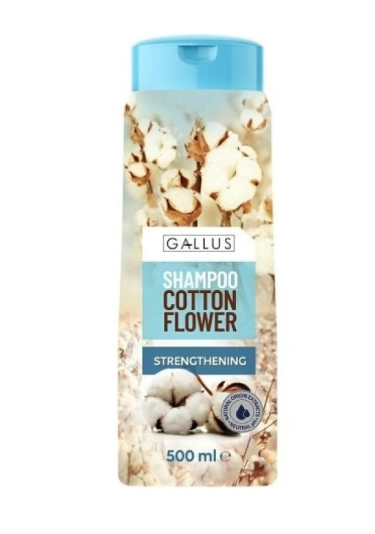 Шампунь Gallus Cotton Flower (бавовна, зміцнення) 500мл (4251415301848)