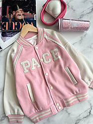 Бомбер на дівчинку "PACE" Рожевий 66332, 72, Moxoxi, Рожевий, Для дівчаток, Весна Осінь, 122