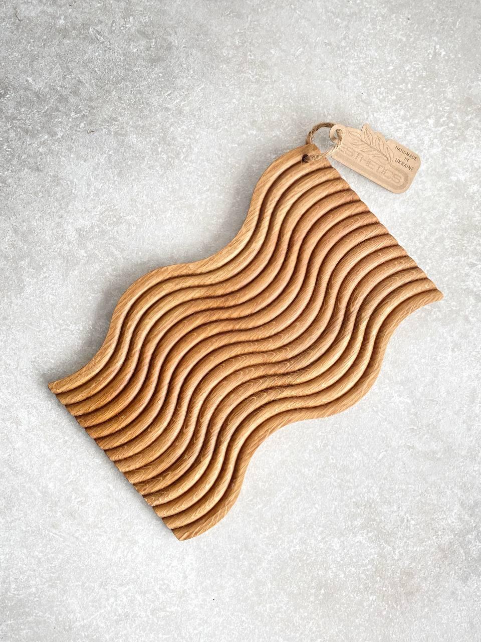 Сервірова дошка з масиву дуба, дошка для нарізання, кухонна дошка, ручна робота, ESTHETICS - 6, фото 1