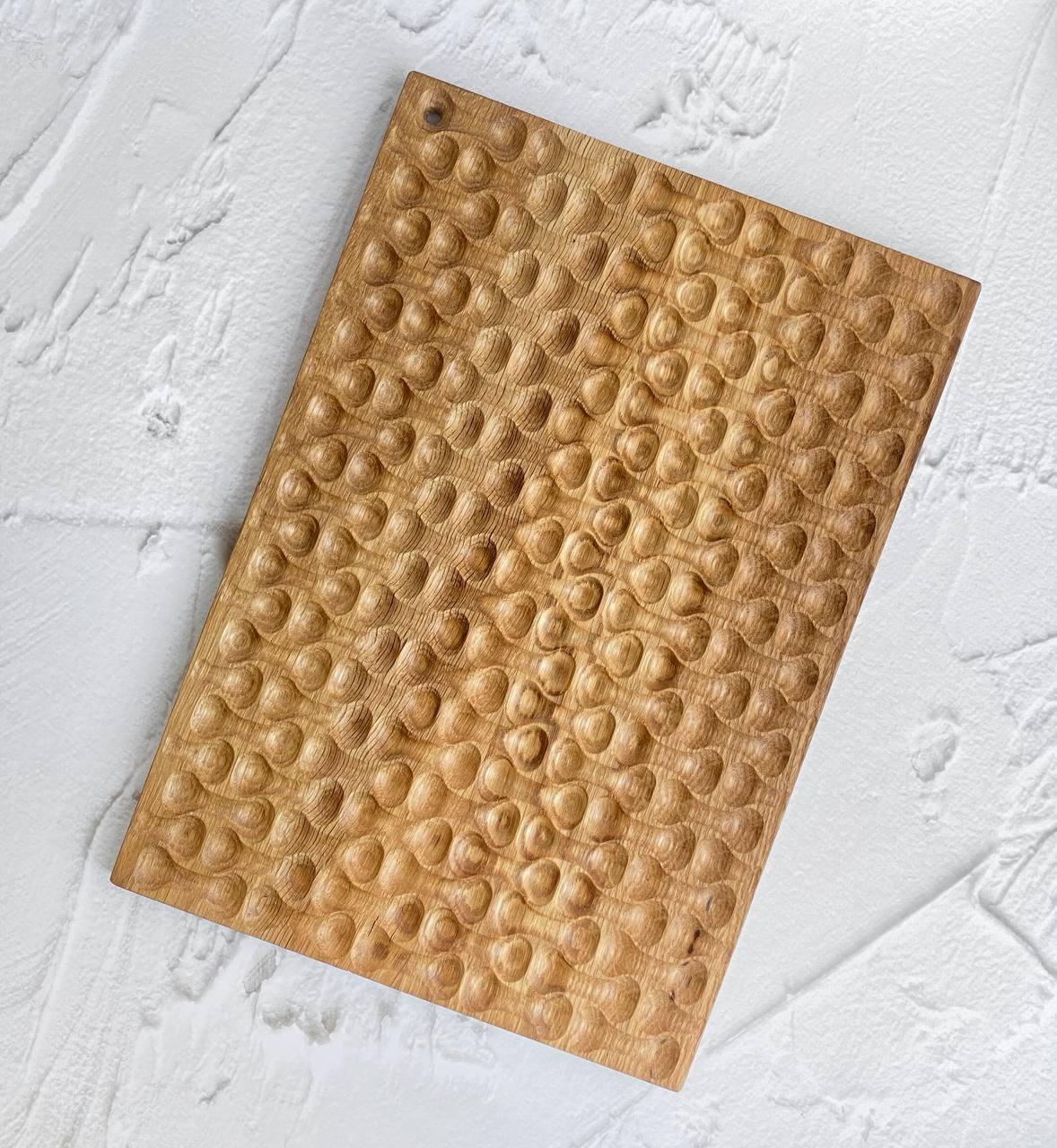 Сервірувальна дошка з масиву дуба, дошка для нарізання кухонна дошка, ручна робота, ESTHETICS — 62