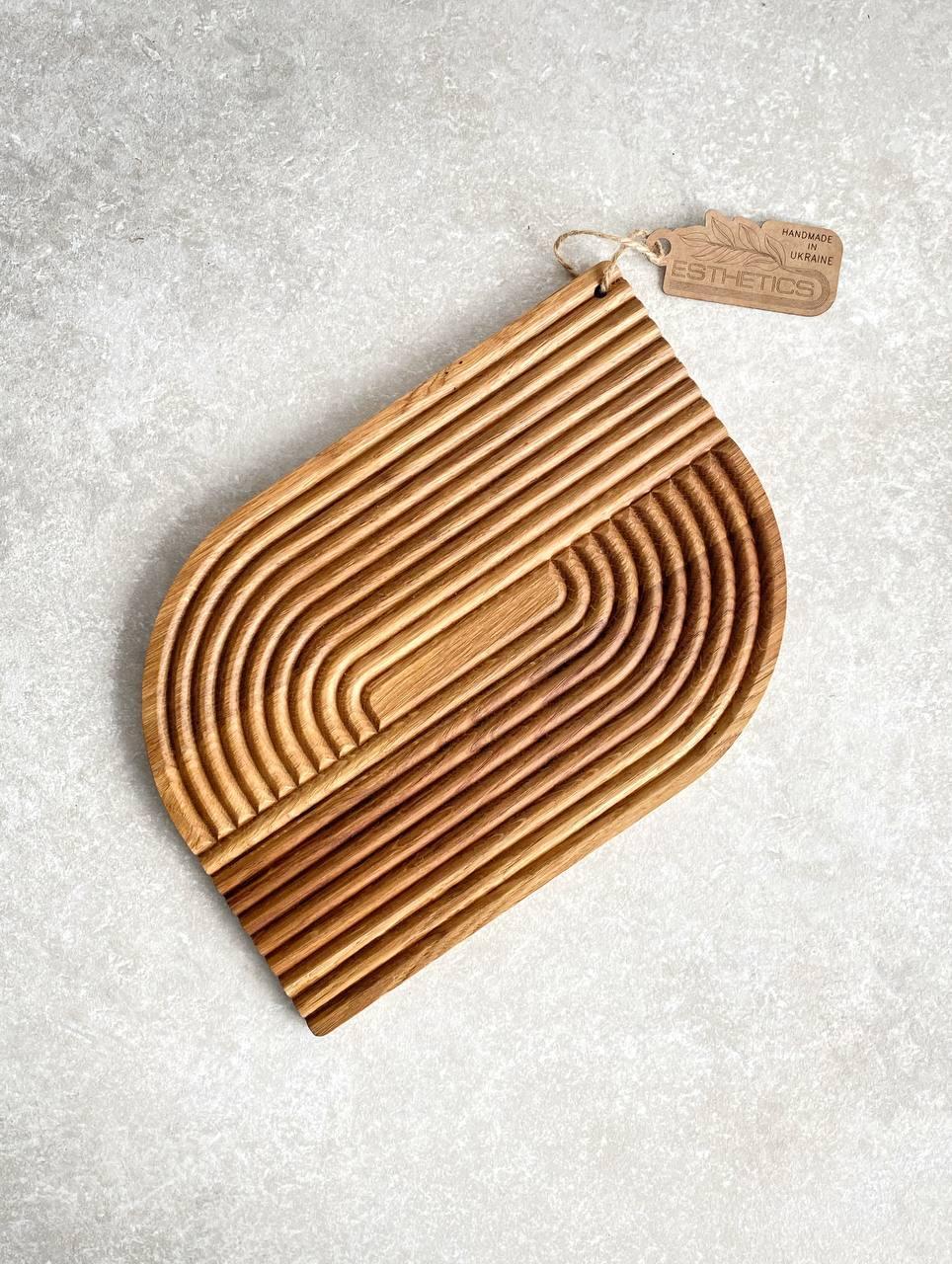 Сервірова дошка з масиву дуба, дошка для нарізання, кухонна дошка, ручна робота, ESTHETICS, фото 1