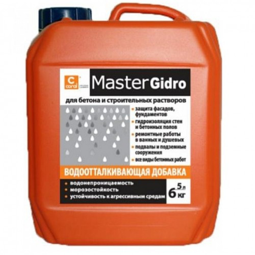 Coral MasterGidro водовідтал. домішка/гідрофоб., 5 л