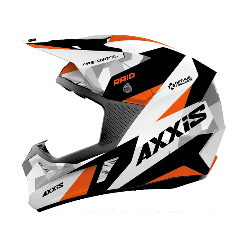 Мотошолом AXXIS WOLF RAID Matt A4 Fluor Orange XS
