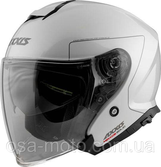 Мотошолом AXXIS MIRAGE SV Solid A0 Gloss White M, фото 1