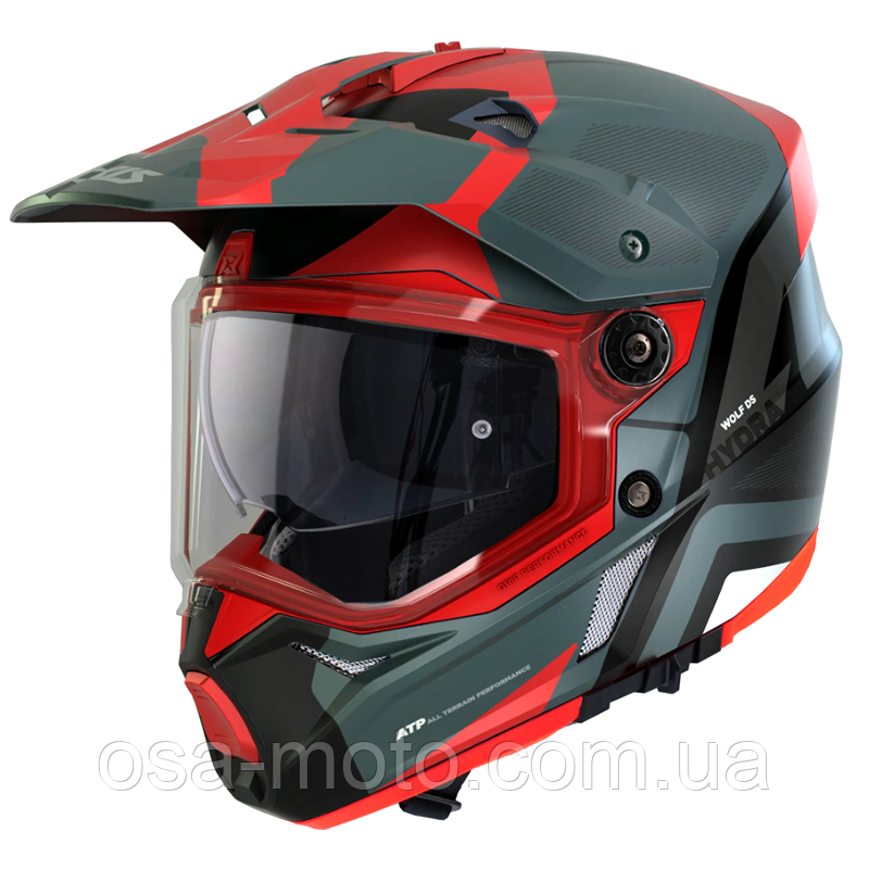 Мотошолом AXXIS WOLF DS Hydra B5 Matt Red XS, фото 1