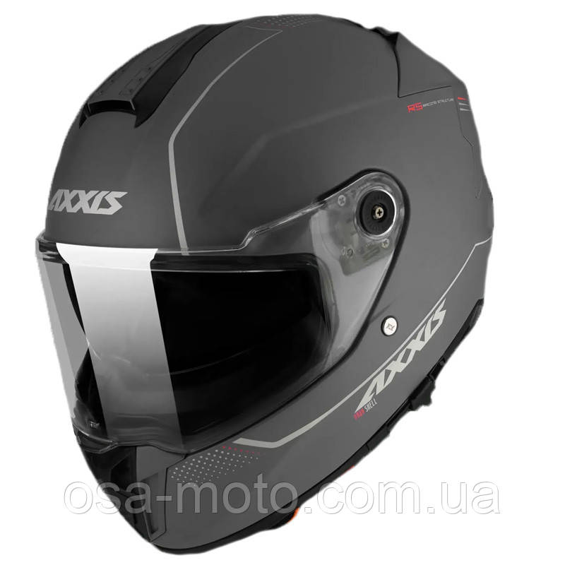 Мотошолом AXXIS HAWK SV Solid A2 Matt Titanium XS