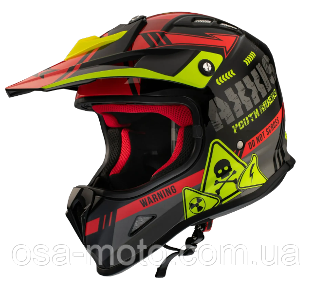 Мотошолом підлітковий AXXIS Wolverine B5 Gloss Red L, фото 1
