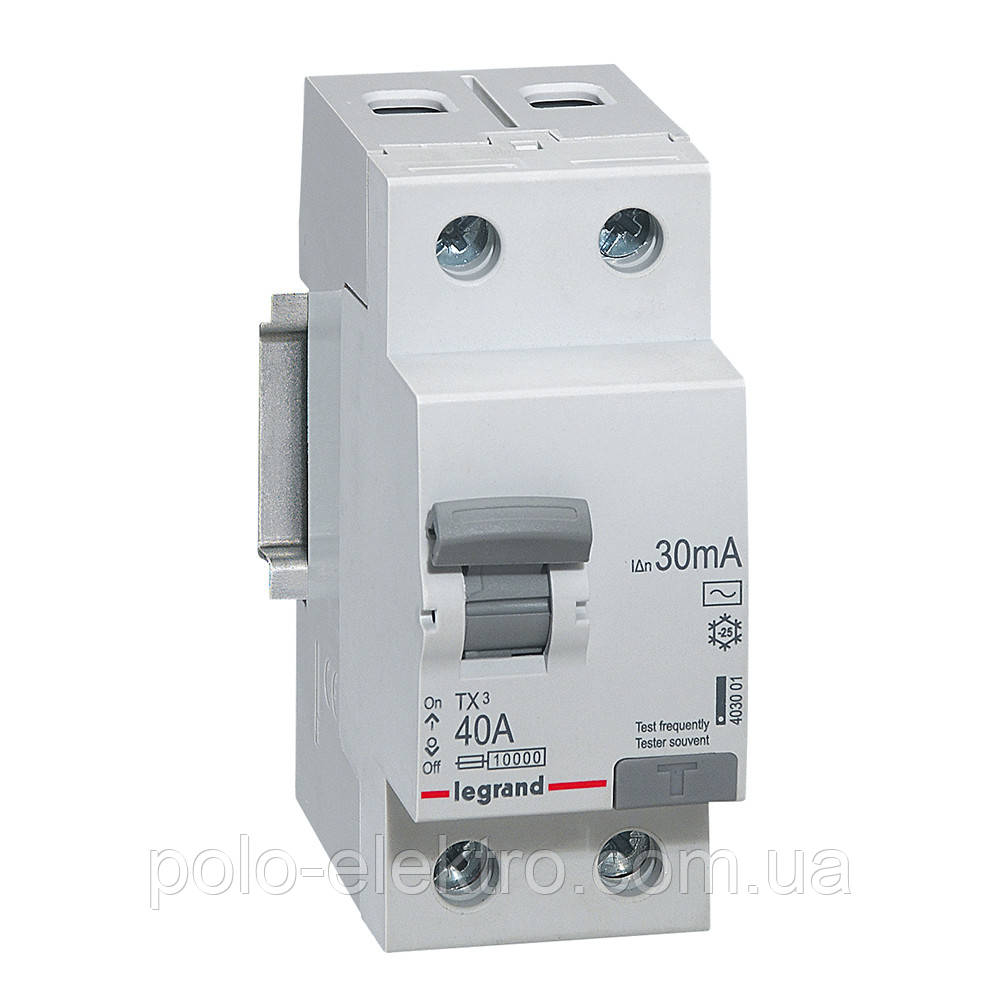 Диф. реле Tx3 2п 40А 30ma -Ac Legrand