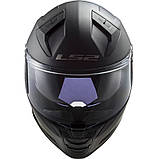 Мотошолом LS2 FF811 Vector II Solid Matt Black ECE2206 S, фото 5