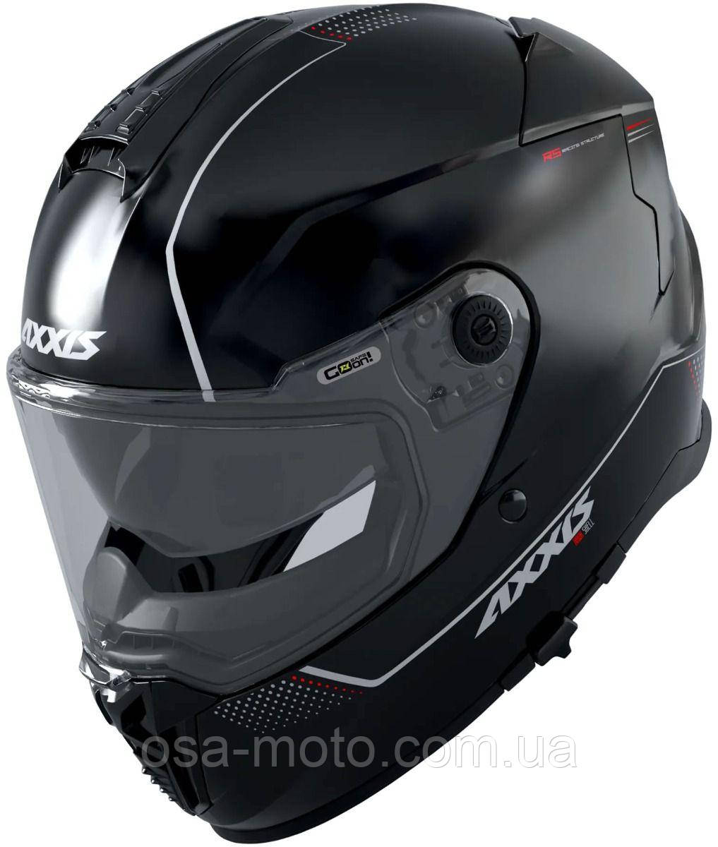 Мотошолом AXXIS HAWK SV Solid A1 Gloss Black XS